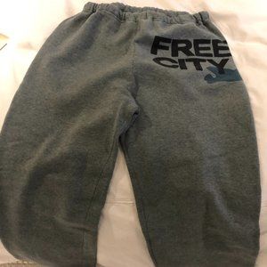 Freecity green sweatpants